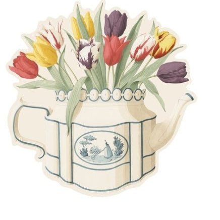 Tulip Teapot Die-Cut Placemat - Gaines Jewelers