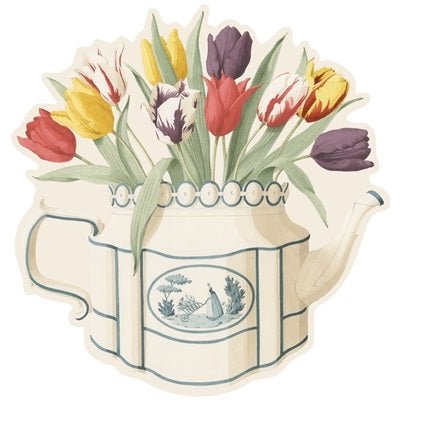 Tulip Teapot Die-Cut Placemat - Gaines Jewelers