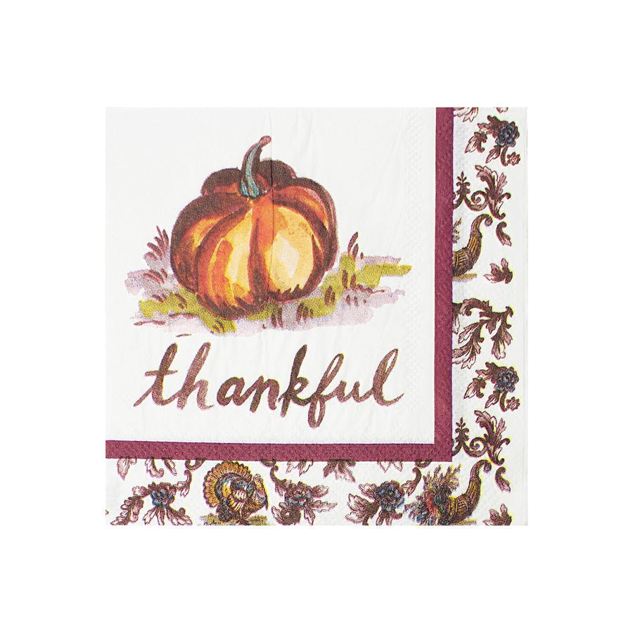 Turkey Toile Paper Cocktail Napkin/16pk - Gaines Jewelers