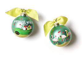 Warmest Wishes Santa Glass Ornament - Gaines Jewelers