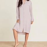 Washed Satin Piped Nightshirt with Love Embroidery - Gaines Jewelers