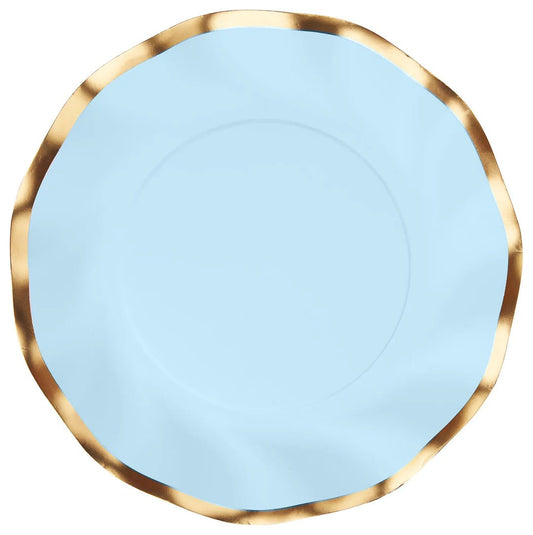 WAVY SALAD PLATE EVERYDAY SKY BLUE/8CT - Gaines Jewelers