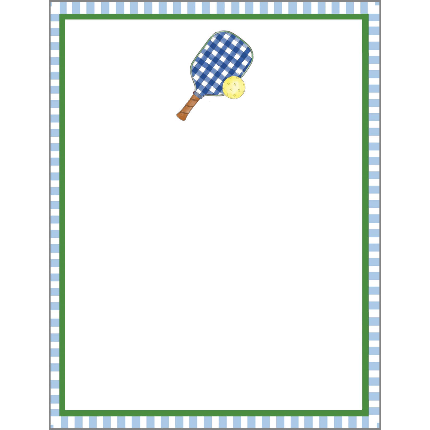 WH Hostess Social Stationery - 4.25 x 5.5 Preppy Pickleball Notepad - Gaines Jewelers
