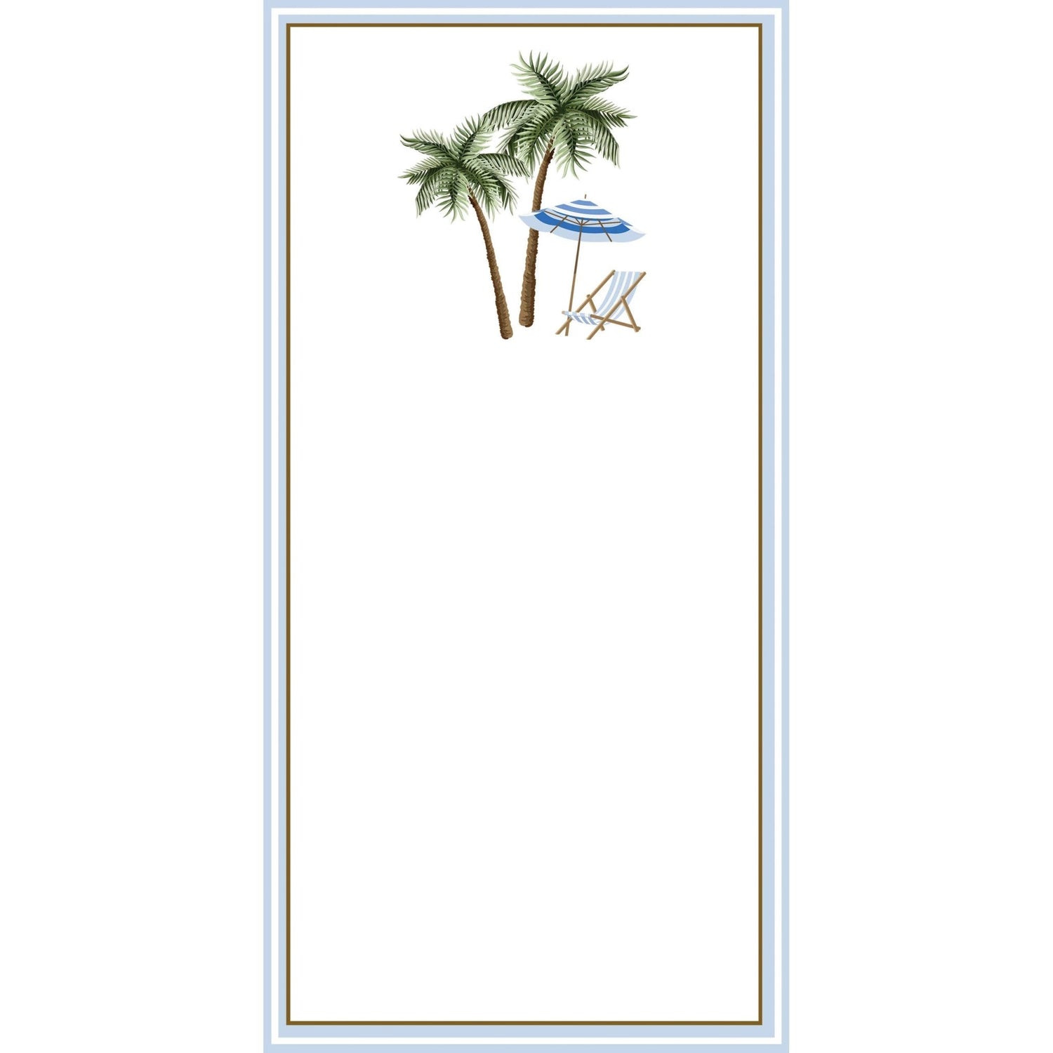 WH Hostess Social Stationery - 4.25 x 8.5 Palm Trees List Notepad - Gaines Jewelers