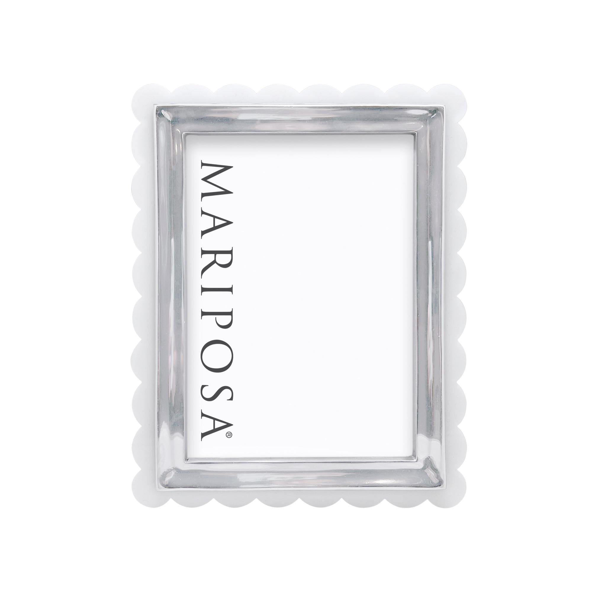 White Acrylic Scallop 5x7 Frame - Gaines Jewelers