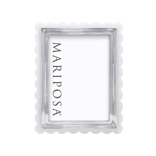 White Acrylic Scallop 5x7 Frame - Gaines Jewelers