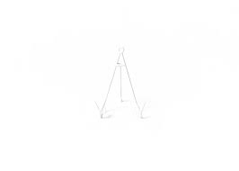 White Medium Flare Plate Stand - Gaines Jewelers