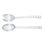 White Pearled Large Salad Servers - Gaines Jewelers