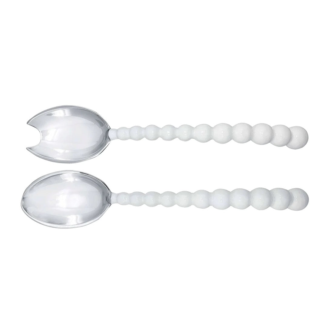 White Pearled Salad Servers - Gaines Jewelers