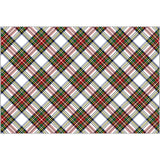 White Stewart Plaid Christmas Placemats - Gaines Jewelers