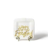 White Stripe Mini Happy Everything! Square Platter - Gaines Jewelers