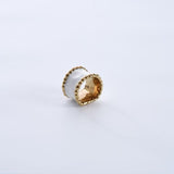 White&Gold Napkin Rings Set/4-Salerno - Gaines Jewelers