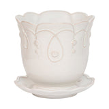 Whitewash 7.5” Planter Jardins du Monde - Gaines Jewelers
