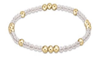Worthy Pattern 3mm Bead Bracelet-Pearl - Gaines Jewelers